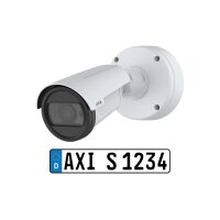 AXIS P1486-LE KIT LICENSE PLATE VERIFIER Kennzeichenerkennungskit, Global Shutter, für fließenden Verkehr, Bullet, IP66/67, IK10, PoE