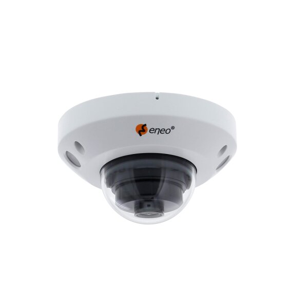 eneo IND-45F0022M0B Mini Netzwerk Dome Kamera Fix, 2880x1620, Tag/Nacht, WDR, AI, 2,2mm, IR, 12VDC, PoE, IP66
