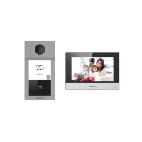 Hikvision DS-KIS604-S(C)(O-STD)/Europe BV IP Intercom Kit inkl. DS-KV8113-WME1(C), DS-KH6320-WTE1, 4-Port-PoE-Switch, 16 GB TF-Karte, Netzteile