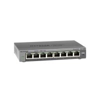 Netgear GS108E-400EUS Smart Managed Pro PLUS Switch, 8 Gigabit Ports, L3, lüfterlos