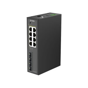 D-Link DIS-210G-12P 12-Port Switch, Smart Managed Gigabit PoE Industrial