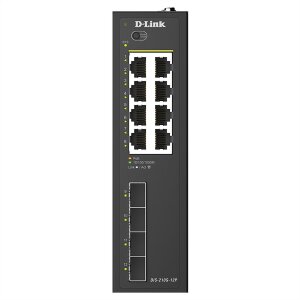 D-Link DIS-210G-12P 12-Port Switch, Smart Managed Gigabit PoE Industrial