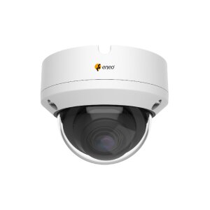 eneo IND-42M2808M0B Mini Netzwerk Dome Kamera Fix, 1920x1080, Tag/Nacht, WDR, AI 2,8-8mm, IR, 12VDC, PoE, IP67, IK10