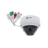 eneo IND-42M2808M0B Mini Netzwerk Dome Kamera Fix, 1920x1080, Tag/Nacht, WDR, AI 2,8-8mm, IR, 12VDC, PoE, IP67, IK10
