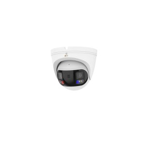 eneo IND-58F0002MTPB Netzwerk Dome Kamera Fix, Turret, Panorama 180°, 2x 5120x1440, Tag/Nacht, DWDR, AI, 2,8mm, IR, Weißlicht, 12VDC, PoE, IP67