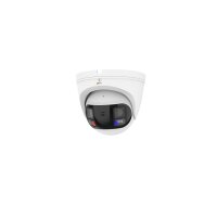 eneo IND-58F0002MTPB Netzwerk Dome Kamera Fix, Turret, Panorama 180°, 2x 5120x1440, Tag/Nacht, DWDR, AI, 2,8mm, IR, Weißlicht, 12VDC, PoE, IP67