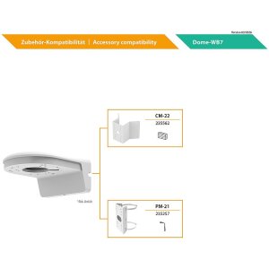 Eneo DOME-WB7 Wandhalter für Mini Dome Weiß