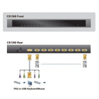 ATEN CS1308 KVM Switch VGA, PS/2-USB, 8 Ports
