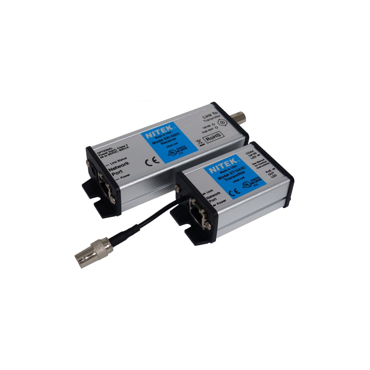 Nitek EL1543C Ethernet, PoE Extender, Koax, 1 Port, Erweiter