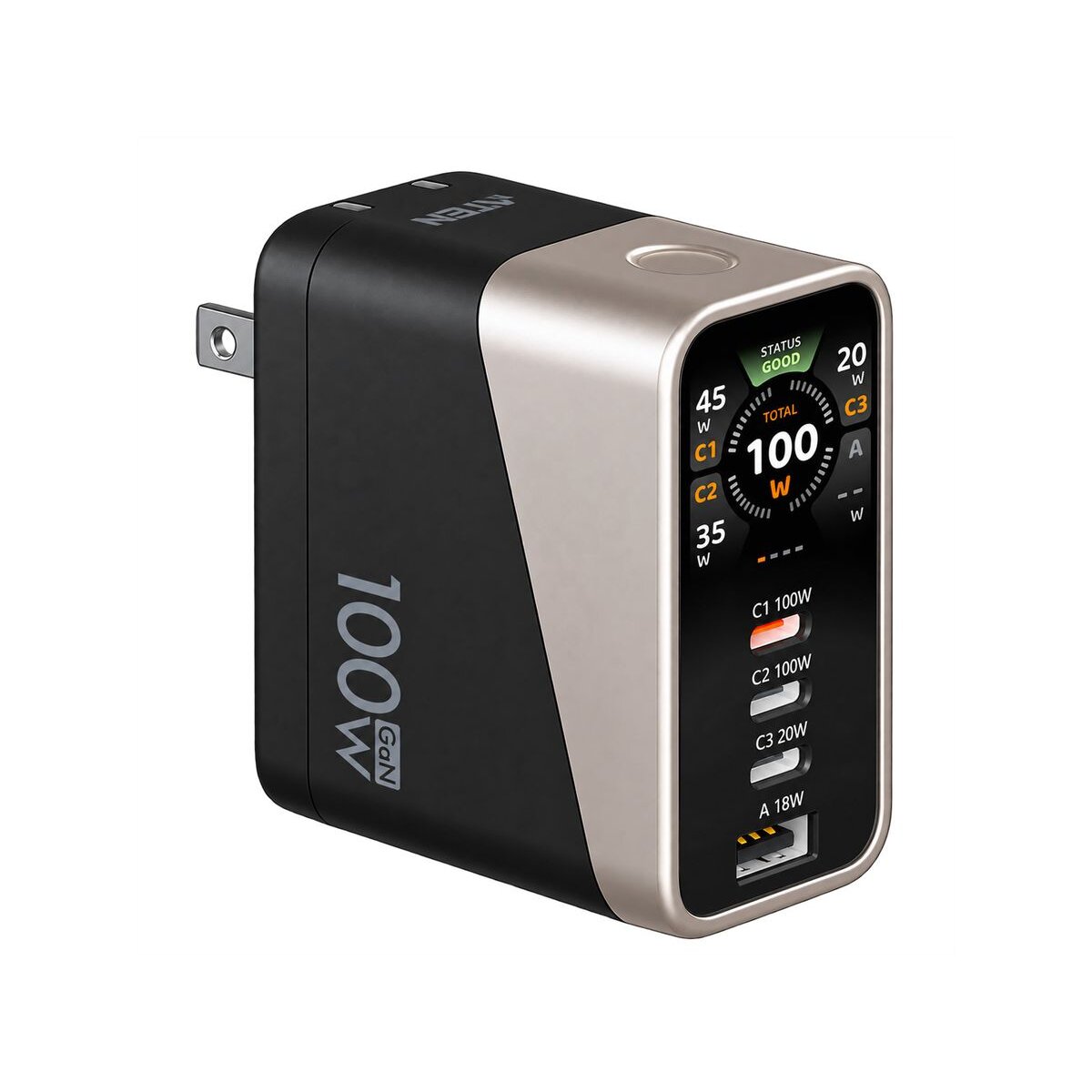 ATEN UP5100 100W 4P Smart Display Charger, GaN, 100W