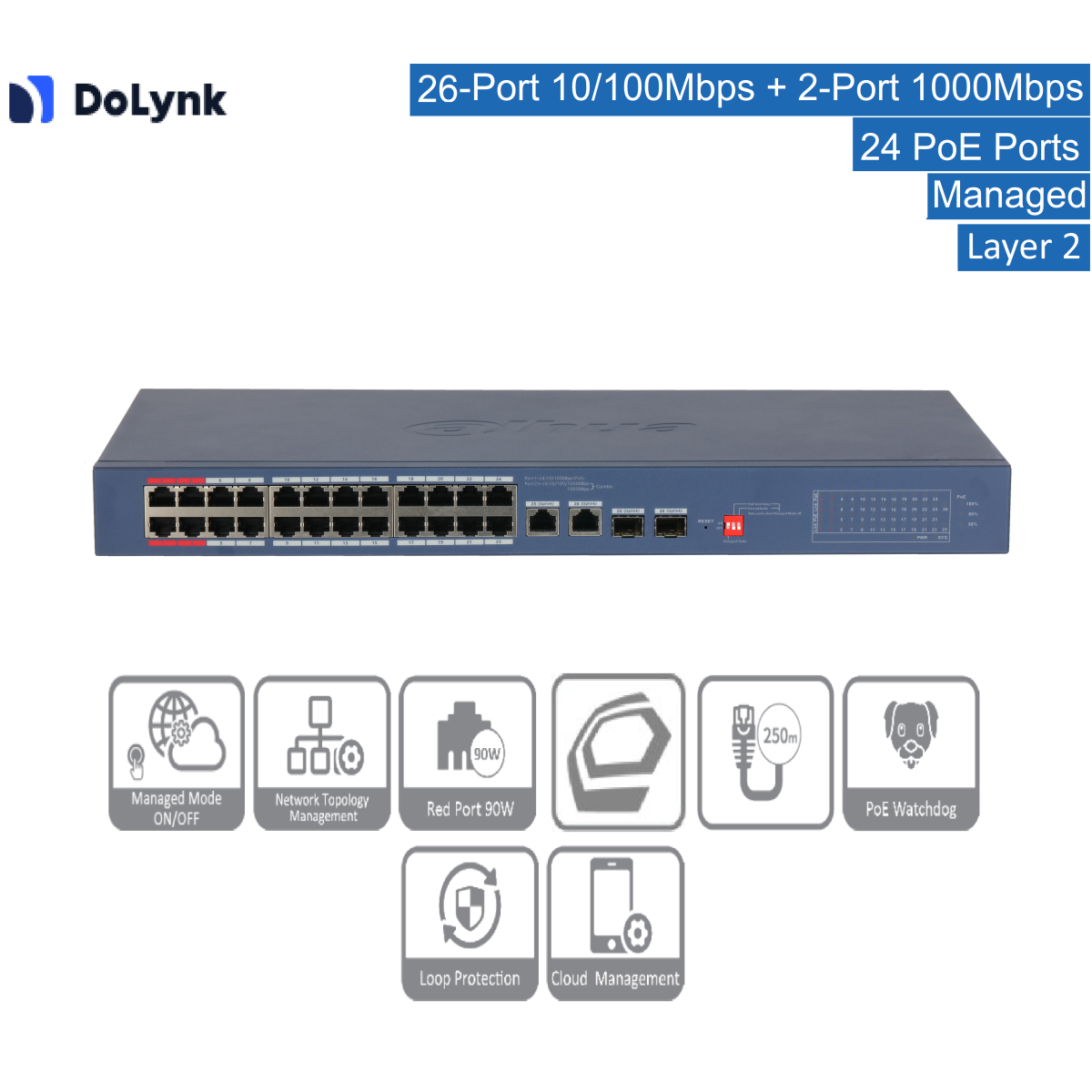 Dahua - CS4226-24ET-375-V2 - Switch - 24 box