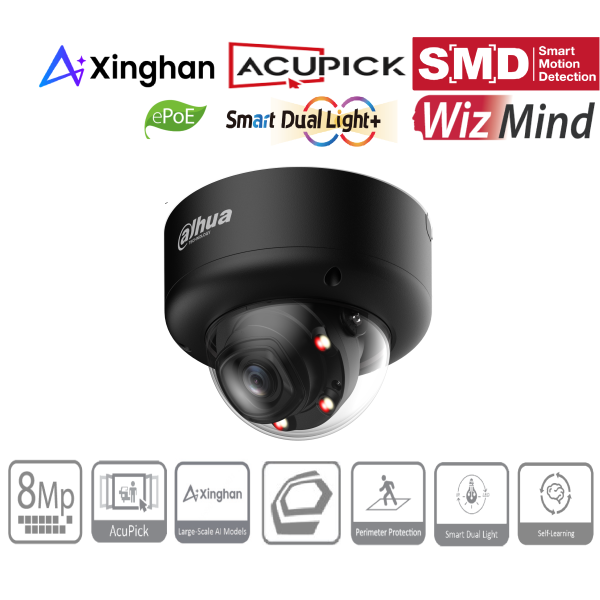 Dahua - IPC-HDBW5859E1P-ZE-IL-2712-Black - IP - Dome