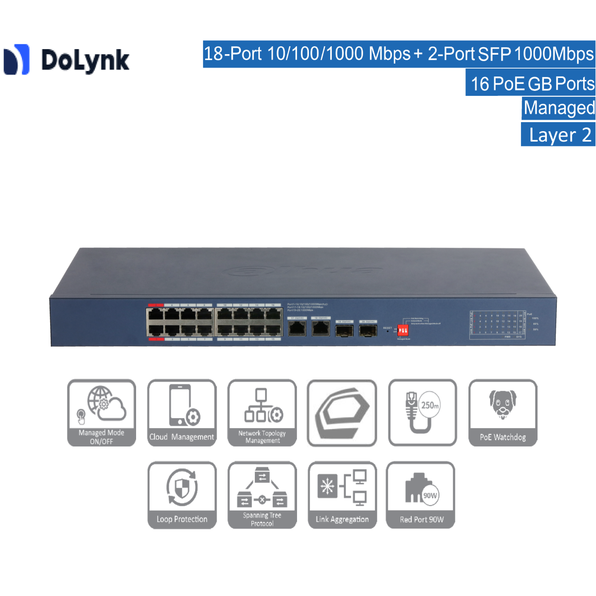 Dahua - CS4220-16GT-240-V2 - Switch - 16 box