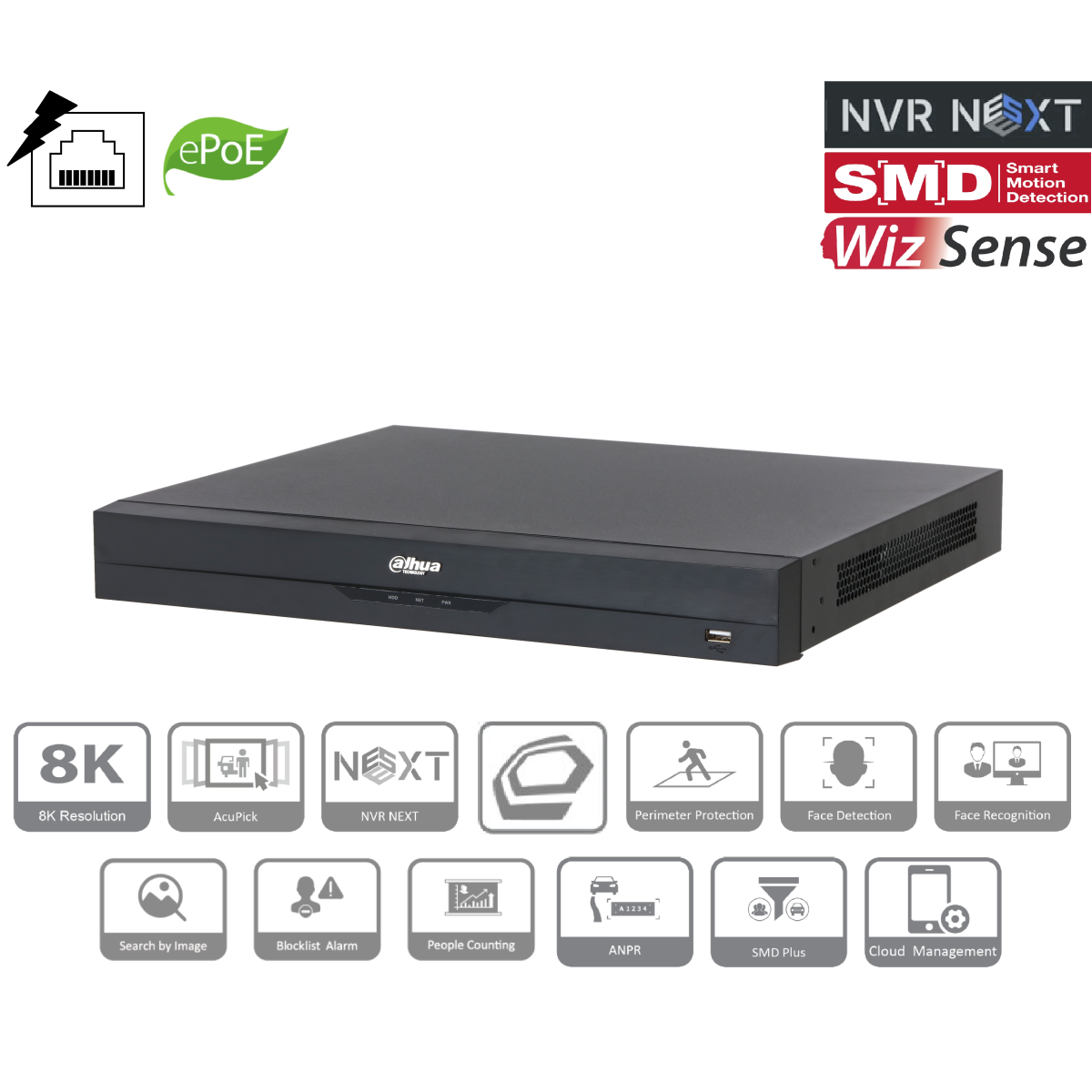 Dahua - NVR5216-16HP-EI2 - NVR - 16 Kana box