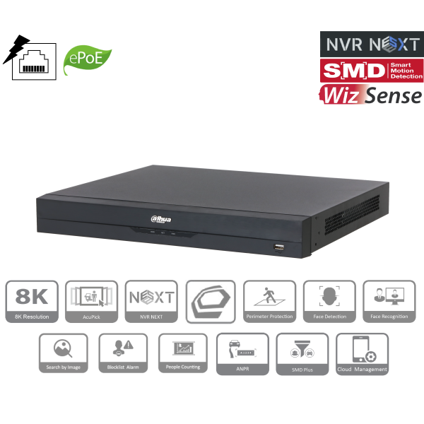 Dahua - NVR5216-16HP-EI2 - NVR - 16 Kanal - 16 PoE