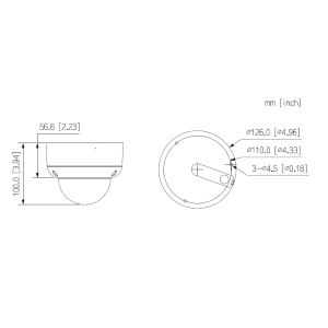 Dahua - HAC-HDBW1231RAP-Z-A-2712 - HDCVI - Dome