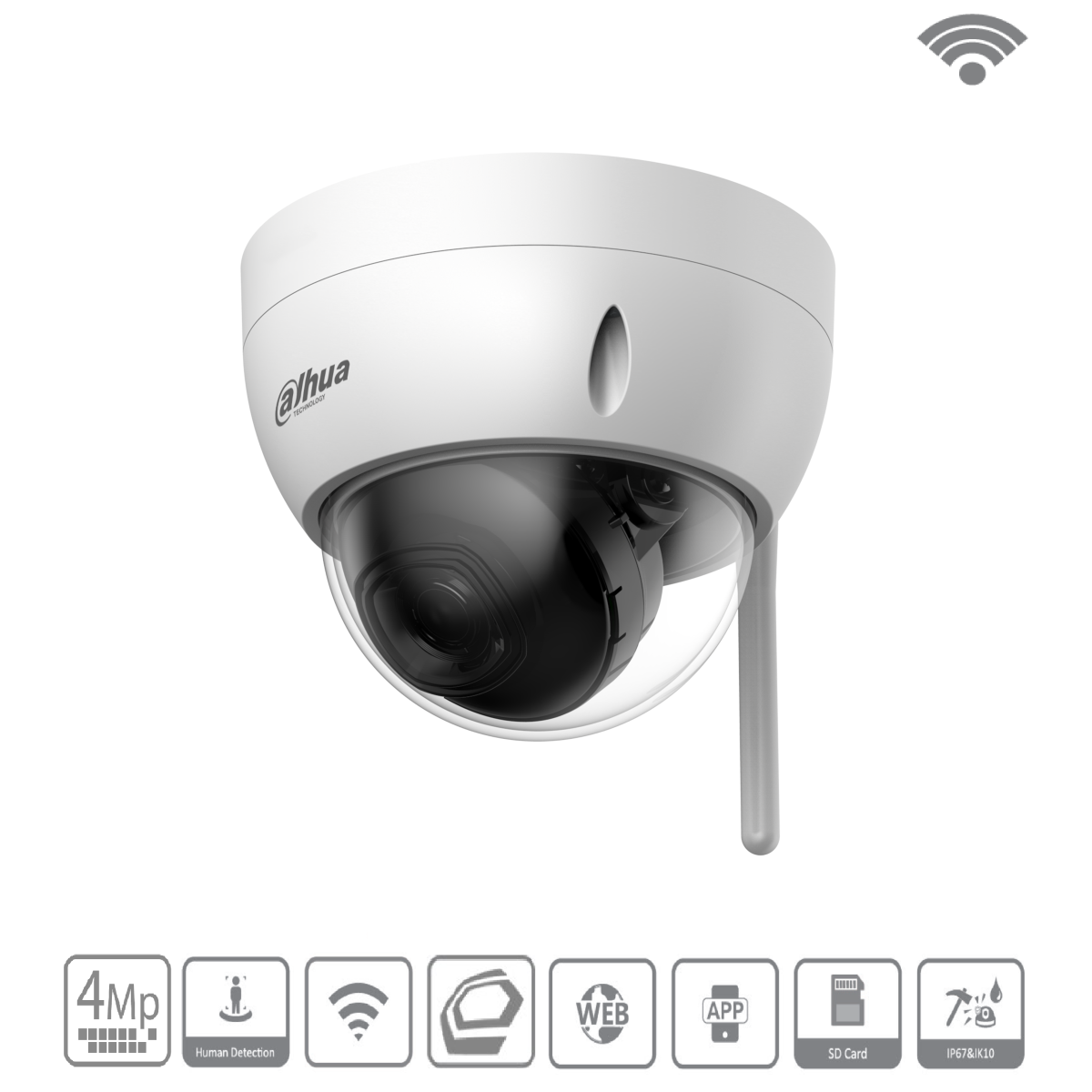 Dahua - IPC-HDBW1430DEP-SW-0280B - Wifi - Dome