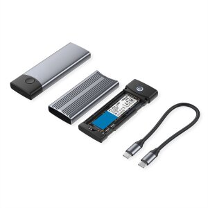 STANDARD Externes SSD-Gehäuse, M.2, NVMe zu USB 3.2 Gen 2x2, Typ C