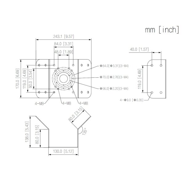 Dahua - PFA151-B-V2 - Zubehör - Wandhalterung