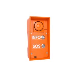 2N IP Safety - 2 buttons & 10W speaker, INFO/SOS l Netzwerk Türstation, zwei Ruf Tasten, 10W Lautsprecher, mit INFO- und SOS-Labels