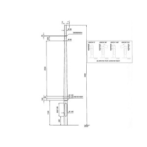 Kameramast F145-4500-K COMPONENTS