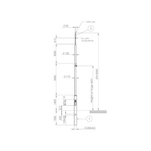 Kameramast ES250-8000-K COMPONENTS