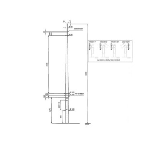 Kameramast F165-6000-K COMPONENTS